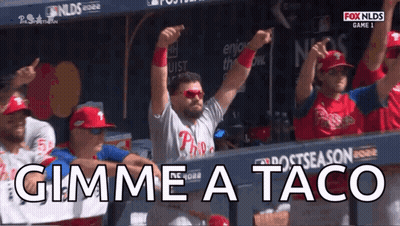 Phillies Baseball Player Laying On Ground With Another Player GIF
