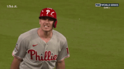 Phillies Baseball Player Running To Home GIF