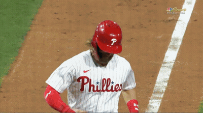 Phillies Baseball Player Wearing Red Helmet GIF