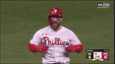 Phillies Player Celebrates Home Run GIF