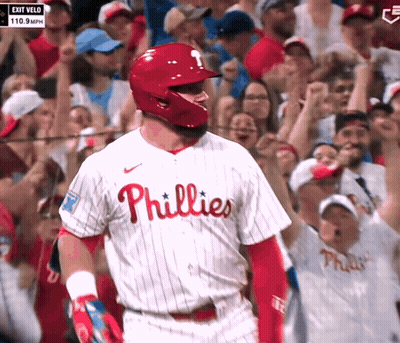 Phillies Player in Front of Crowd