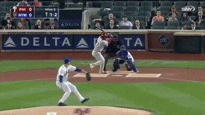 Phillies Vs Mets Baseball Game On SNV GIF