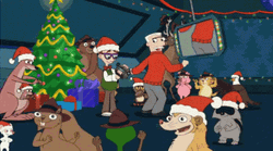 Phineas And Ferb Agent Having Christmas Party GIF