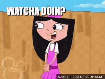 Phineas And Ferb Girl Smiling Watcha Doin GIF