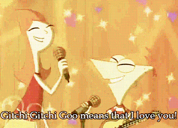 Phineas And Ferb Singing Gitchi Gitchi GIF
