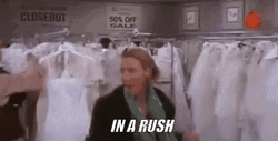 Phoebe Running In A Rush GIF