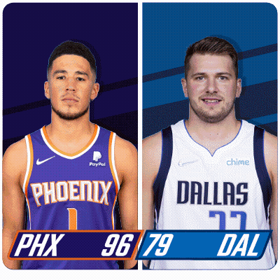 Phoenix And Dallas Basketball Players GIF