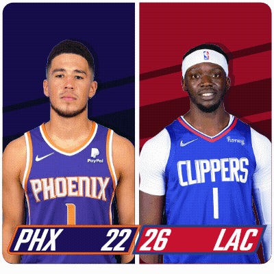 Phoenix Suns And Clippers Basketball Players GIF
