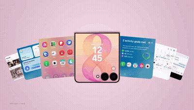 Phone Displaying 12:45 On Pink Background GIF