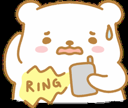 Phone Ringing Bear Sticker GIF