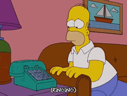 Phone Ringing Homer Simpson GIF
