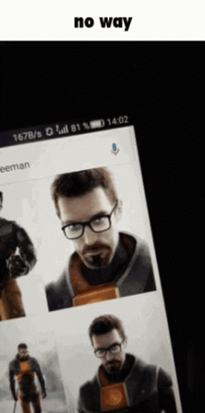 Phone Screen Man With Glasses Saying No Way
