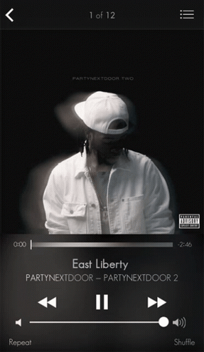 Phone Screen Playing East Liberty PartyNextDoor GIF