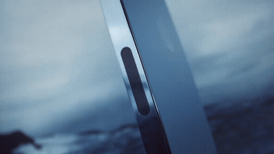 Phone Screen Reflecting Ocean GIF