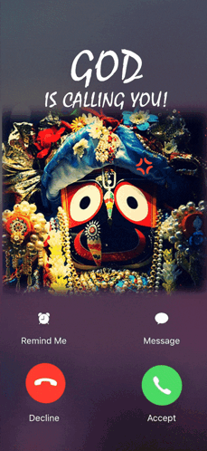 Phone Screen Saying God Is Calling You With Deity GIF