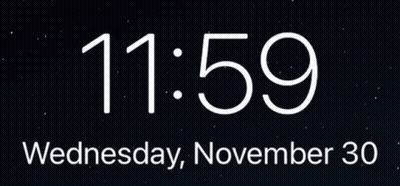 Phone Screen Showing 12:00 Thursday December 1 GIF