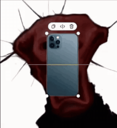 Phone With Red Background And Buttons GIF