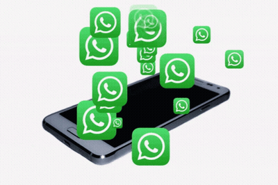 Phone With WhatsApp Icons GIF