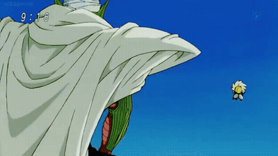 Piccolo Dragon Ball Z Flying With Flower GIF