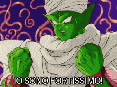 Piccolo Making Funny Face Saying Io Sono Fortissimo GIF