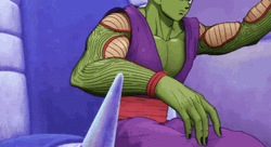 Piccolo Sitting On Throne GIF