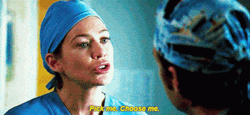 Pick Me Grey's Anatomy Meredith Grey GIF