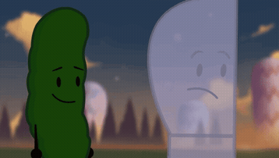 Pickle and Light Bulb Sad Face