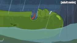 Pickle Rick Bath Shower GIF