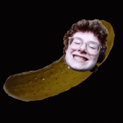 Pickle With Man Face GIF