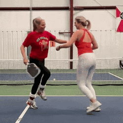 Pickleball Players Happy Chain Dance GIF