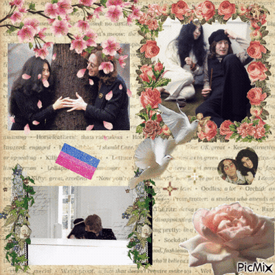 Picmix Collage Of Flowers And People GIF