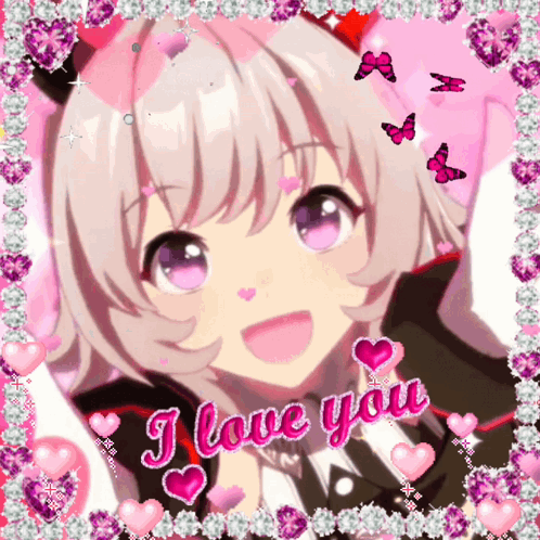 Picture Of Girl With I Love You GIF