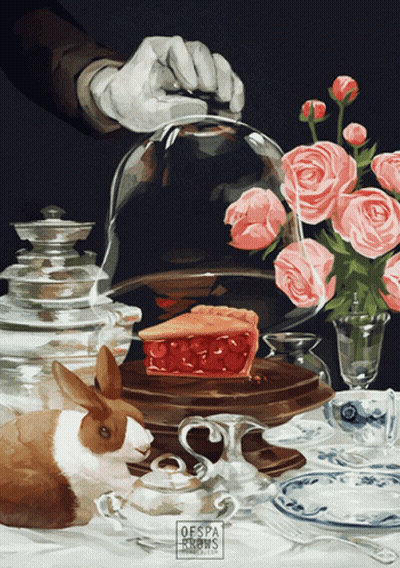 Pie And Rabbit By Oespa Brow GIF