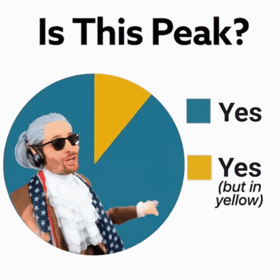 Pie Chart With Man In Wig Giving Thumbs Up Is This Peak GIF