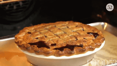 Pie On Pan With Number 52 GIF
