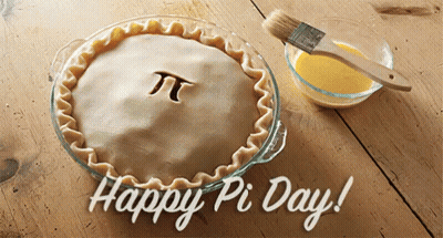 Pie With Pi On Wooden Table GIF