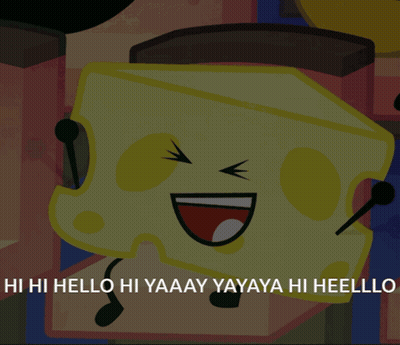 Piece Of Cheese Saying Hi Hello Yaaay Yaya GIF