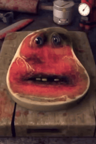 Piece Of Meat With Face GIF