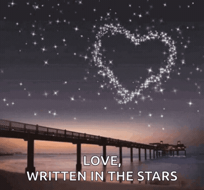 Pier With Star Heart And Love GIF