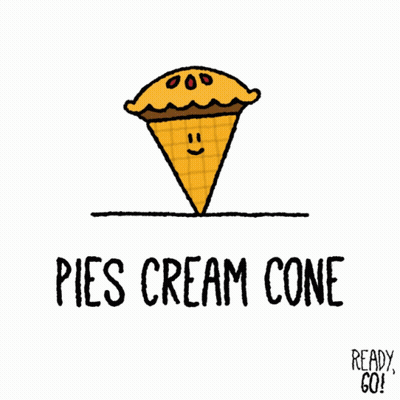 Pies Cream Cone Cartoon Drawing GIF