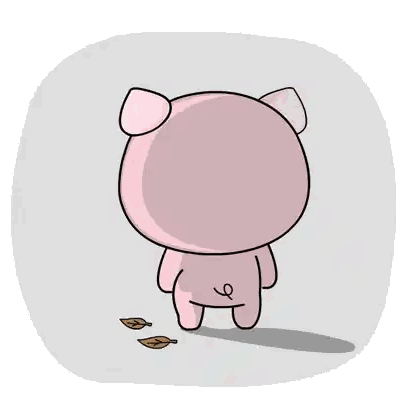 Pig Cartoon With Letter E Sticker