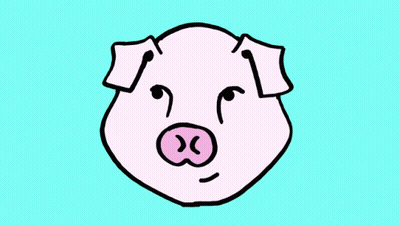 Pig Face With Smiley GIF
