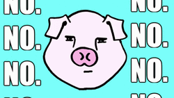 Pig Head Shake No GIF
