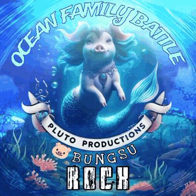 Pig In Mermaid Outfit Ocean Family Battle GIF