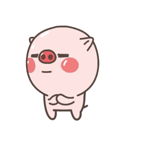 Pig Leaning Against Pink Heart Sticker
