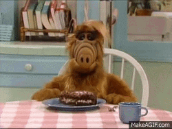 Pig Mascot Wants Yummy Cake GIF