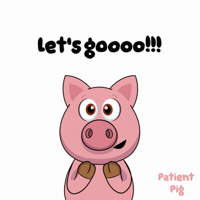 Pig Saying Lets Go GIF