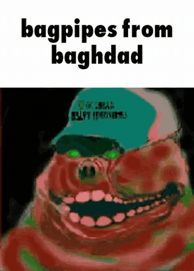 Pig Wearing Hat Bagpipes From Baghdad GIF