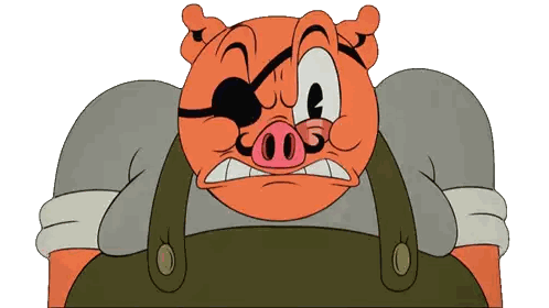 Pig Wearing Pirate Eye Patch Sticker