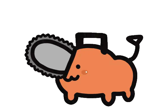 Pig With Chainsaw Sticker